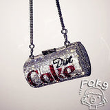 Coke Soda Cola | Diamonds Shoulder Bags Designer Cola Can Shape Chains Crossbody Bags Chic Evening Clutch Purse