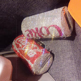 Coke Soda Cola | Diamonds Shoulder Bags Designer Cola Can Shape Chains Crossbody Bags Chic Evening Clutch Purse