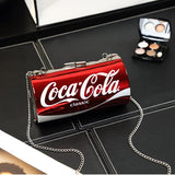 Coke Soda Cola | Diamonds Shoulder Bags Designer Cola Can Shape Chains Crossbody Bags Chic Evening Clutch Purse