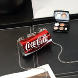 Coke Soda Cola | Diamonds Shoulder Bags Designer Cola Can Shape Chains Crossbody Bags Chic Evening Clutch Purse