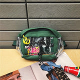 See Thru |Clear PVC Transparent Fanny Pack Waist Bag Unisex Travel Phone Belt Bag Pouch  PVC Chest Bag Ladies