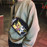 See Thru |Clear PVC Transparent Fanny Pack Waist Bag Unisex Travel Phone Belt Bag Pouch  PVC Chest Bag Ladies