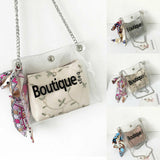 Boutique | Transparent PVC Shoulder Beach Letter Candy Crossbody Waterproof