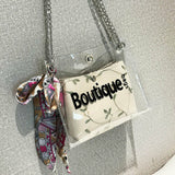 Boutique | Transparent PVC Shoulder Beach Letter Candy Crossbody Waterproof