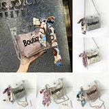 Boutique | Transparent PVC Shoulder Beach Letter Candy Crossbody Waterproof