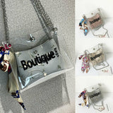 Boutique | Transparent PVC Shoulder Beach Letter Candy Crossbody Waterproof