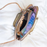 NEON Min Min |Transparent Clear Shoulder PVC Jelly Small Shell Laser Holographic