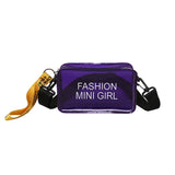 FASHION mini |Transparent jelly shoulder diagonal small square bag new handbag shoulder bags